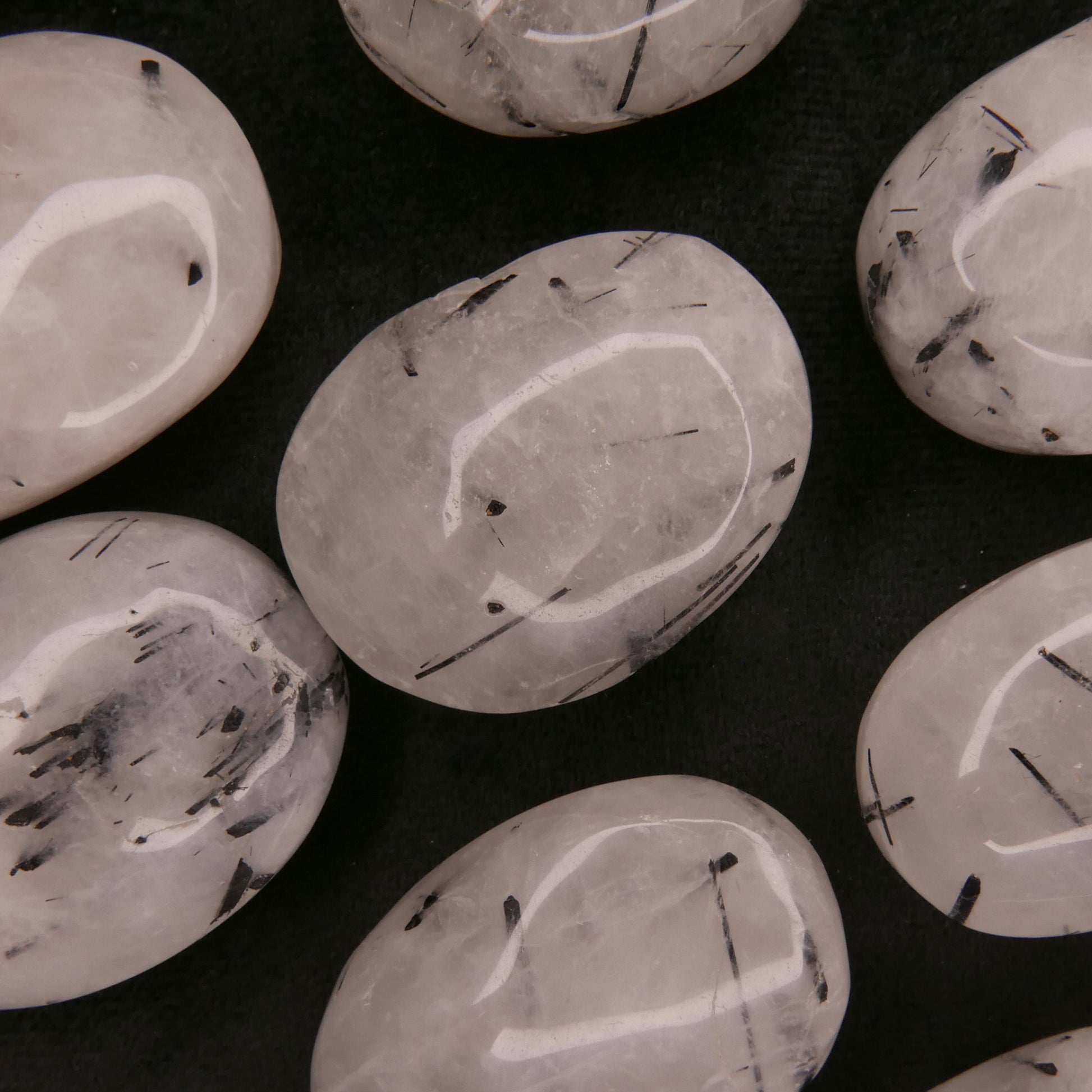 Tourmaline Quartz Palm Stone | Snow Heart Crystals - Online Crystal Shop Canada