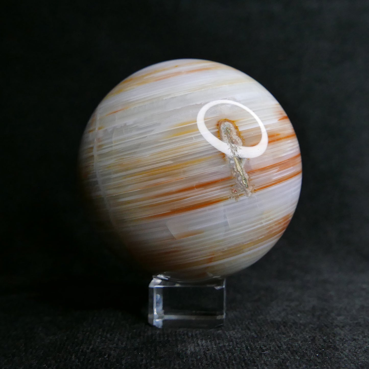 Carnelian Sphere with Stand | Snow Heart Crystals