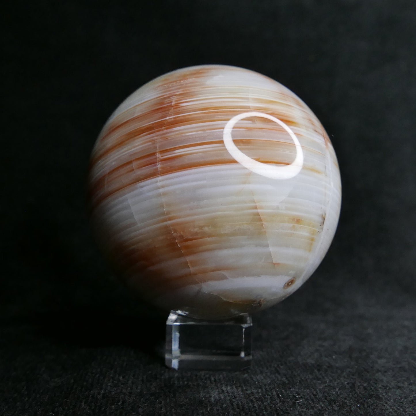 Carnelian Sphere with Stand | Snow Heart Crystals