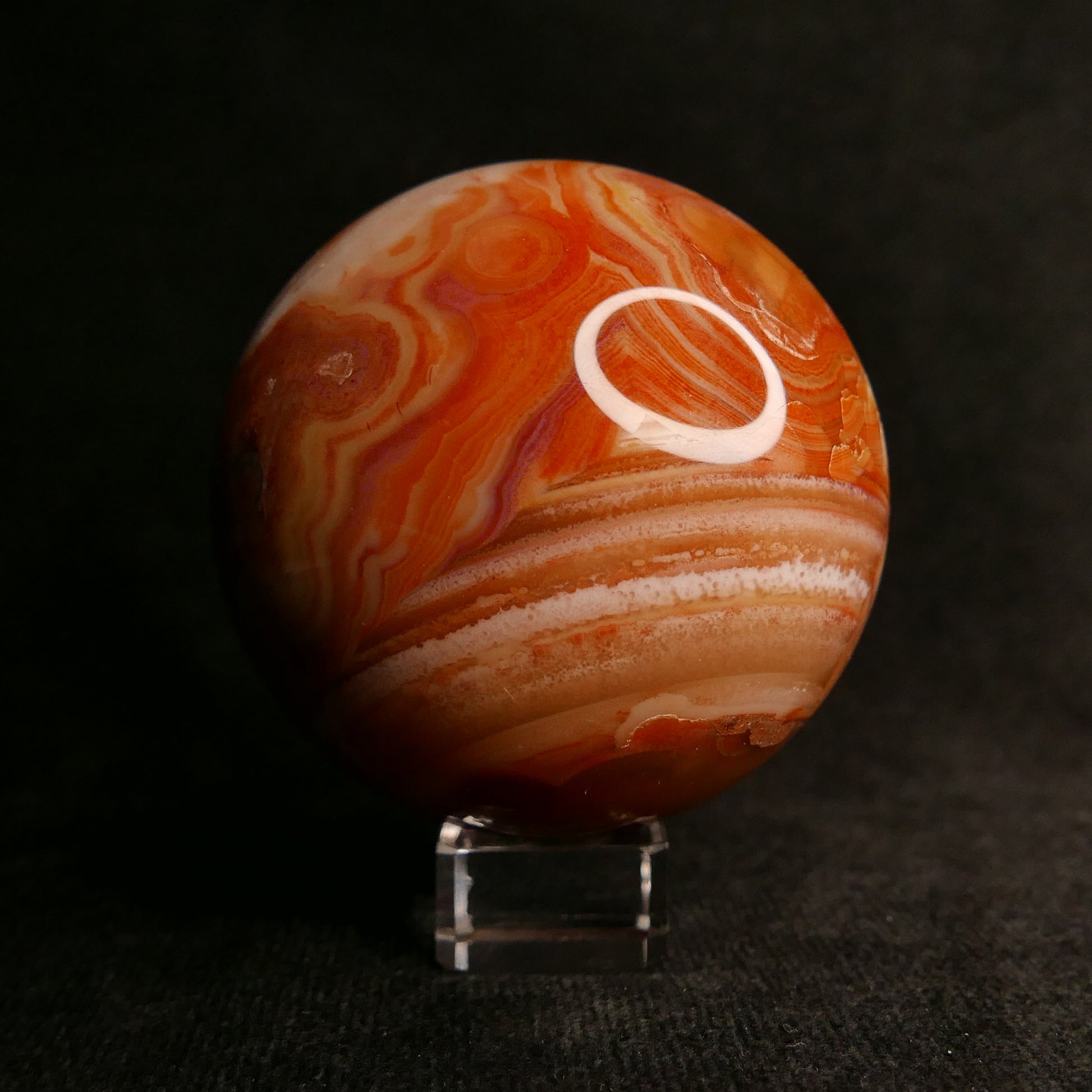 Carnelian Sphere with Stand | Snow Heart Crystals 