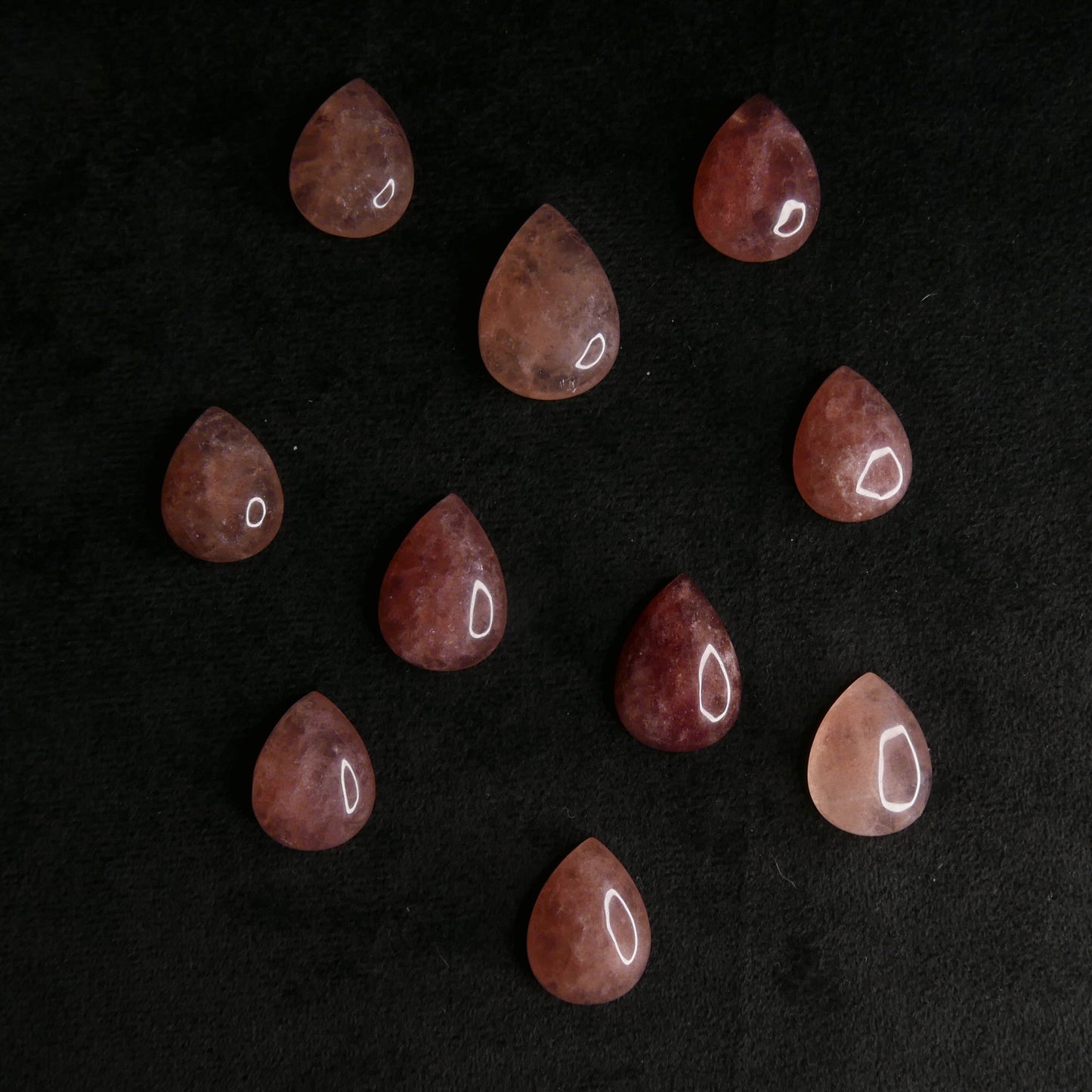 strawberry quartz teardrop