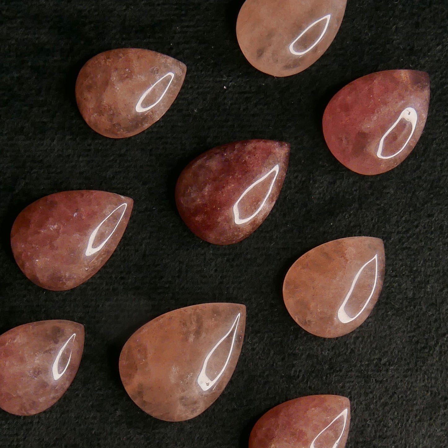 strawberry quartz teardrop