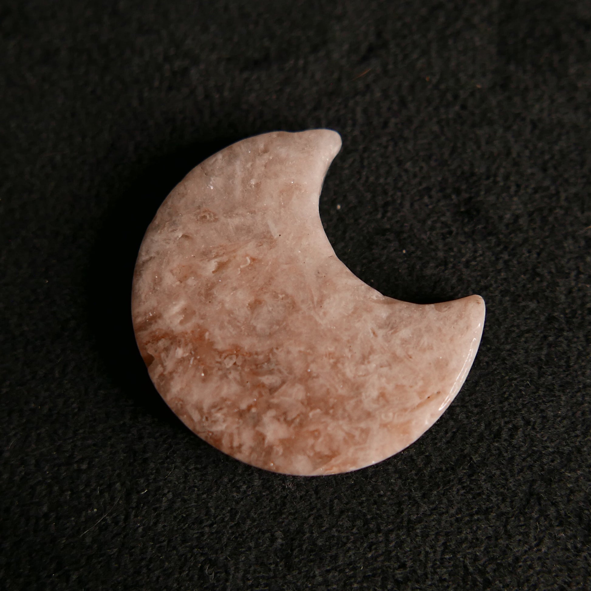 pink amethyst moon carving