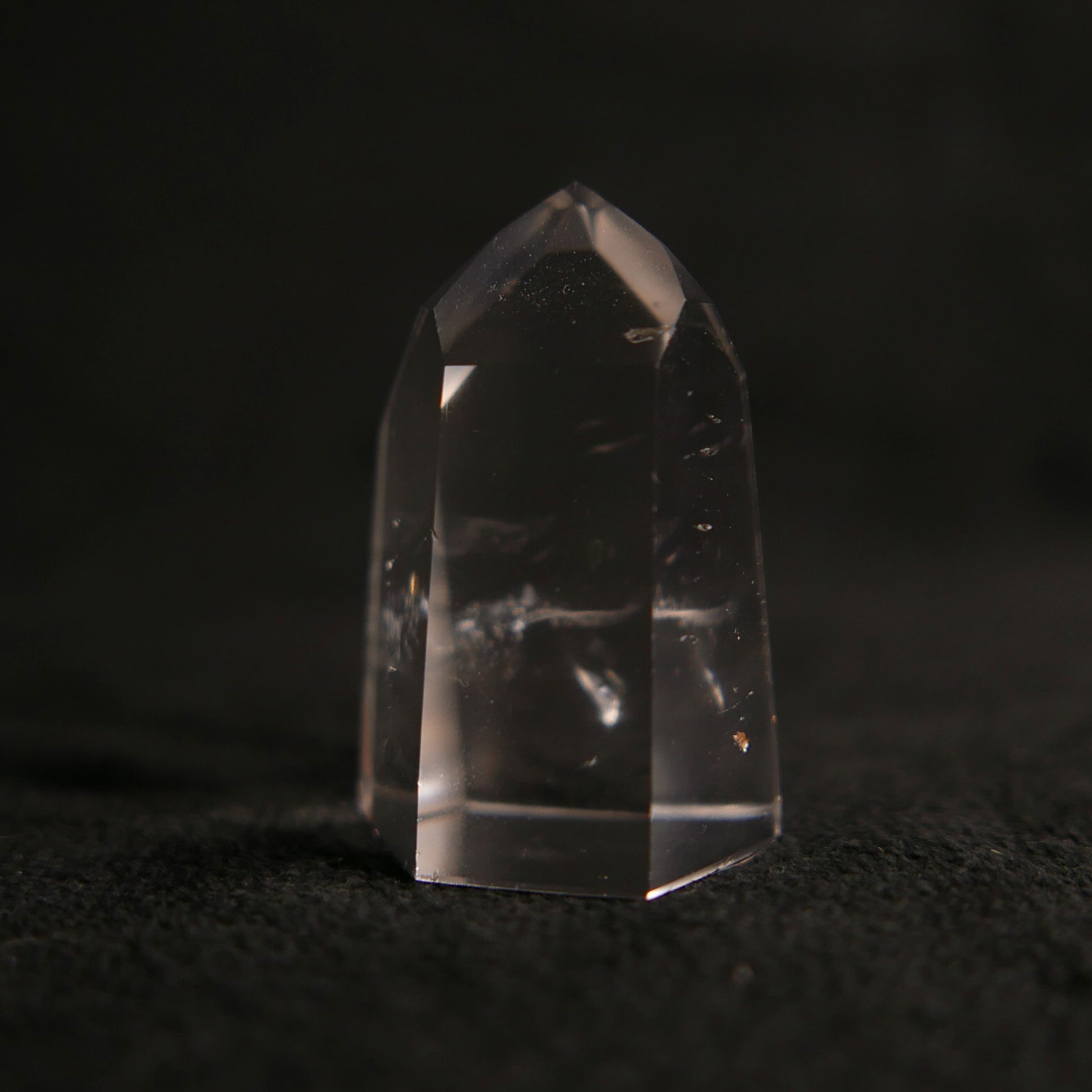 clear quartz tower