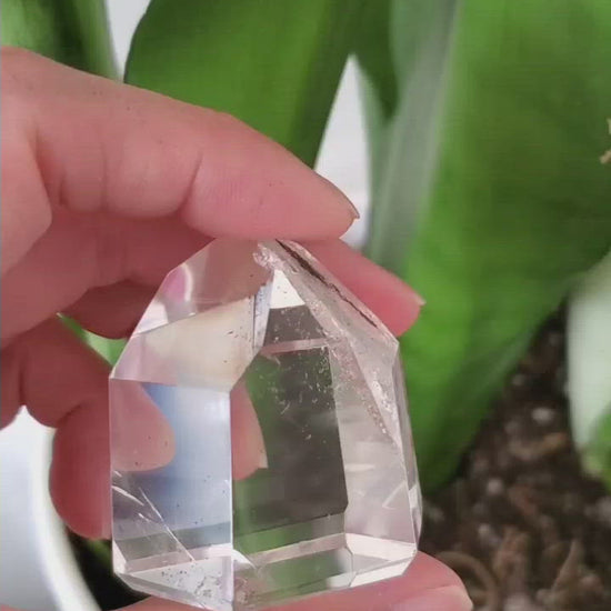 clear quartz crystal tower