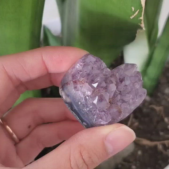 brazil pink amethyst heart carving purple amethyst heart carving